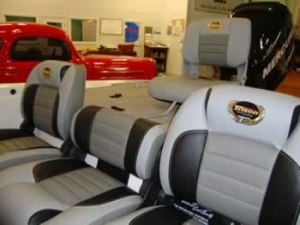 Custom Triton Boat seat upholstery