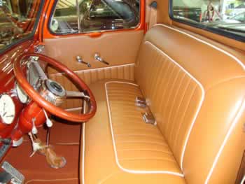 custom leather truck upholstery