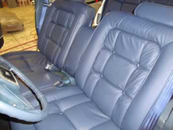 Reupholstered leather Caddy seats